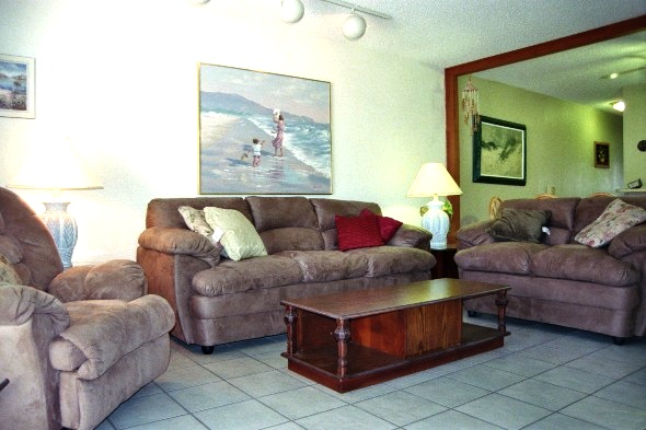Port Aransas Condos- La Mirage- 124 Living Room